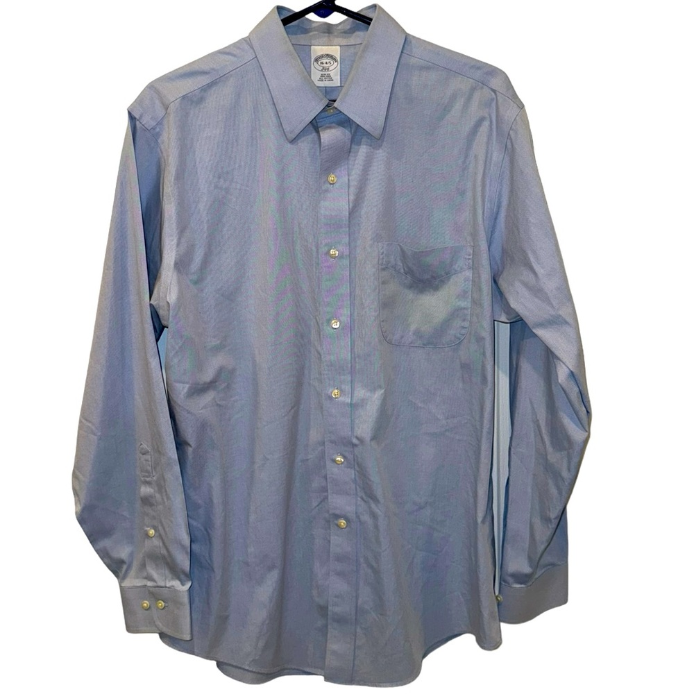 Men’s Brooks Brothers Blue Long Sleeve Button Down Oxford Dress Shirt. Size 16.